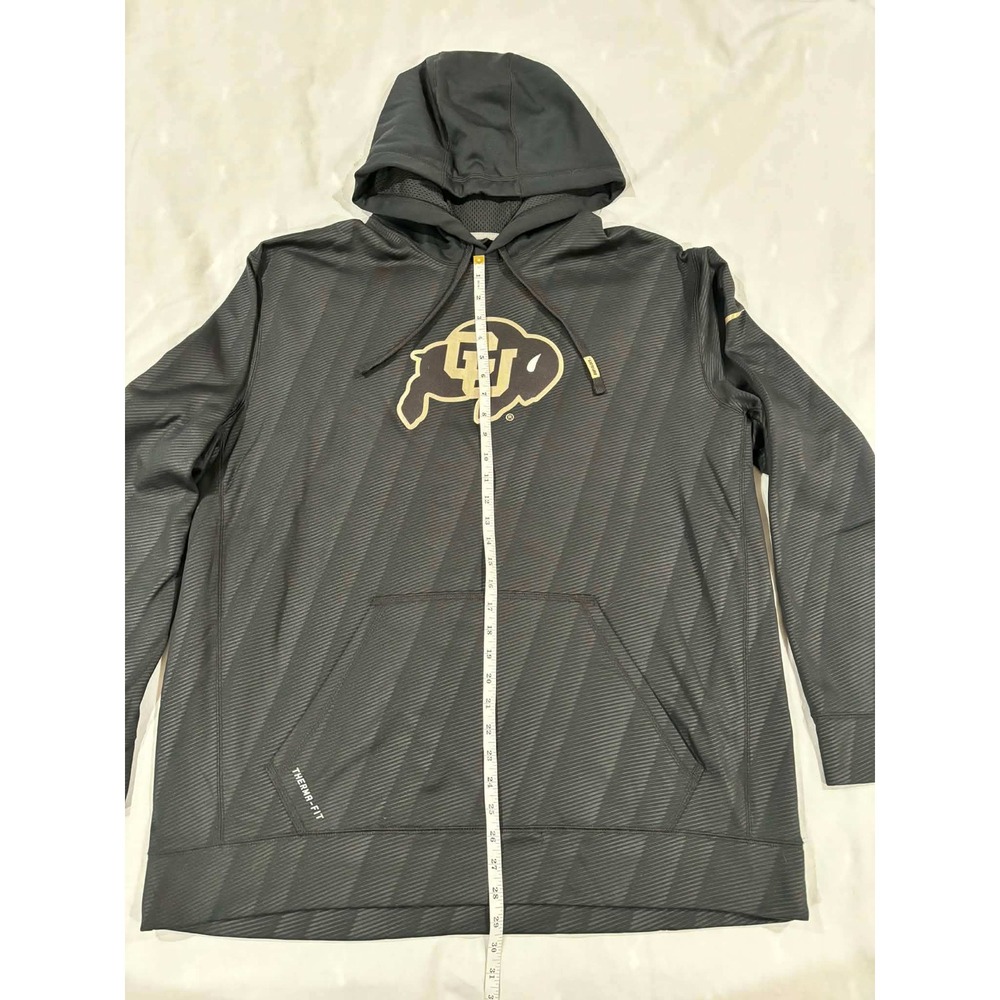 Nike Therma-FIT Colorado Buffaloes Hoodie Mens XXL Black CU Pullover Sweatshirt - Picture 8 of 14